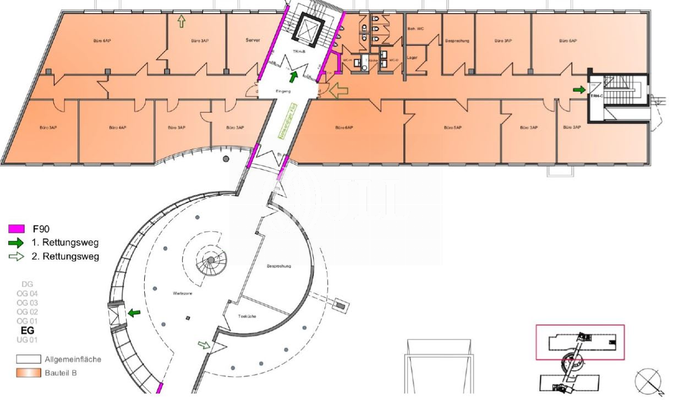Grundriss EG Bauteil B - 846m²