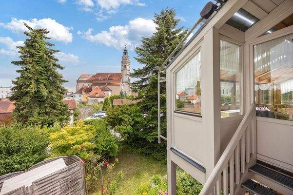 OG - Wintergarten mit Treppe zum Garten