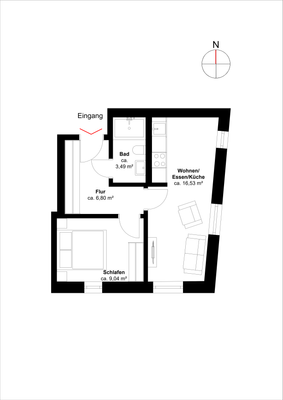 Grundriss, 2. Obergeschoss, WE 10