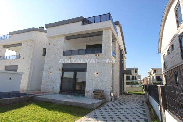 Detached Stone Cladding House in Belek Antalya