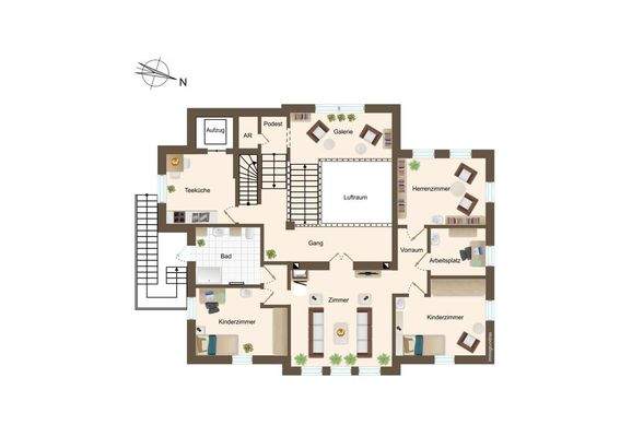 Variante 1: Grundriss Obergeschoss