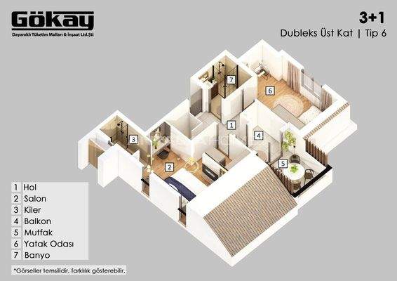 Newly-Built Flats in a Complex in Muratpasa Antalya