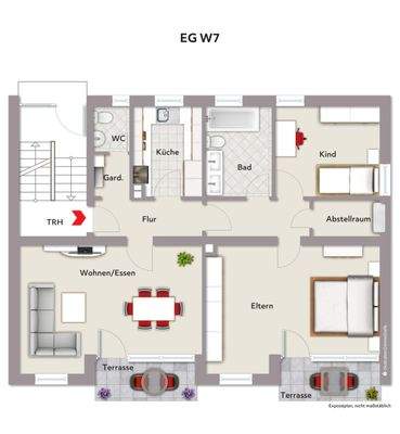 Grundriss Wohnung 7