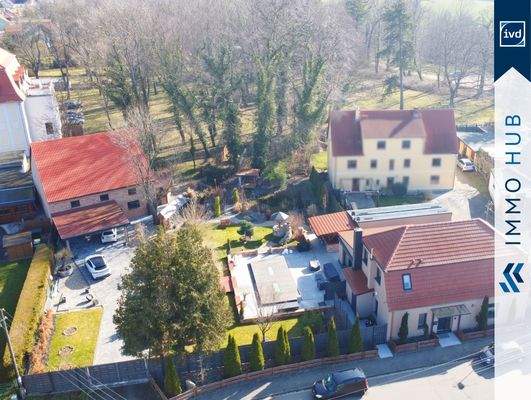 Hausansicht Vogelperspektive Vorderseite