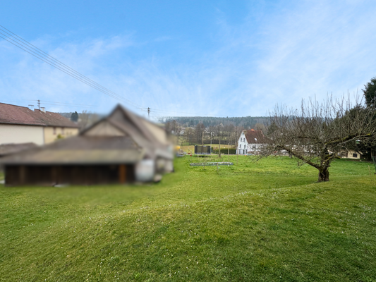 Aussicht aufs Grundstück