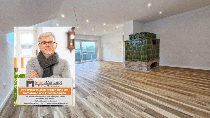 Dachgeschoß mit Kachelofen