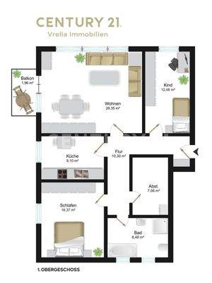 Grundriss 1.Obergeschoss