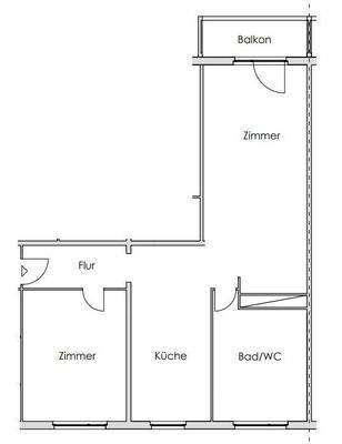 Grundriss 2-Zimmerwohnung