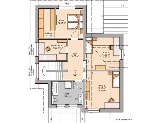 Grundriss Obergeschoss