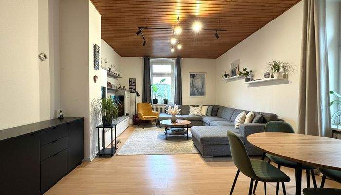 Wohnzimmer Obergeschoss virtuell bearbeitet