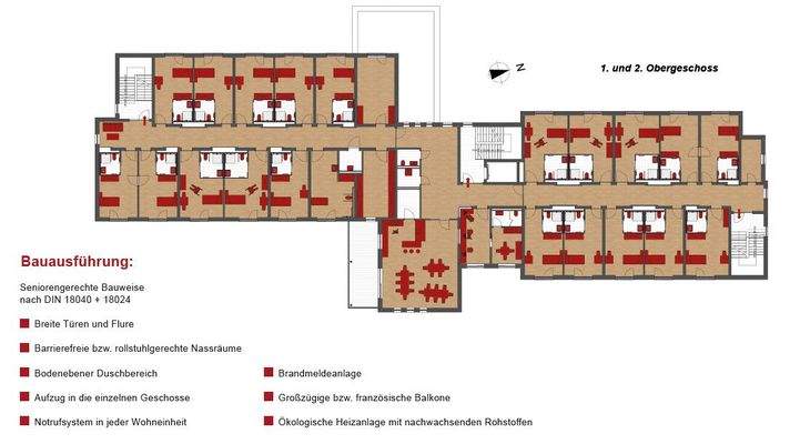 Grundriss 1. und 2. Obergeschoss