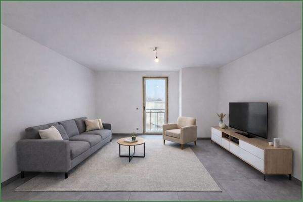 Wohnzimmer möbliert - KI generiert