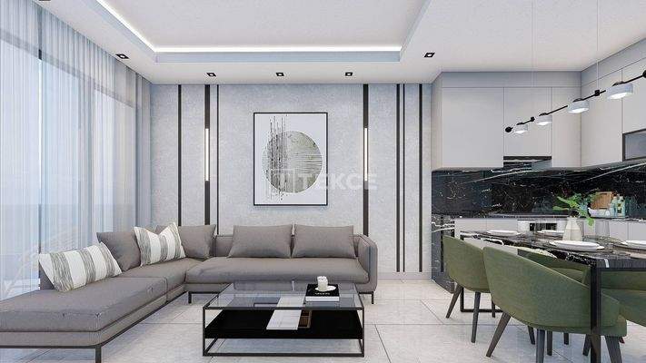Stylish Apartments in a City View Project in Mahmutlar Alanya