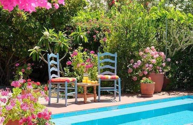 Kreta, Kalyves: Helle Villa zu verkaufen, nur wenige Schritte vom Meer entfernt