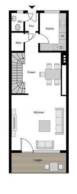 Maisonette - Eingangsgeschoss (4. OG)