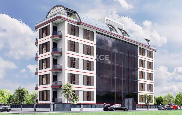 Apartments in a Complex Close to Sea in Alanya Mahmutlar Center