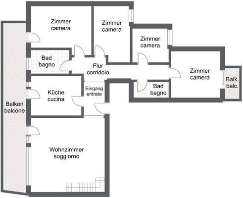 Max Valier_Hermann Zagler_Wohnung - 1. Etage - 2D Floor Plan