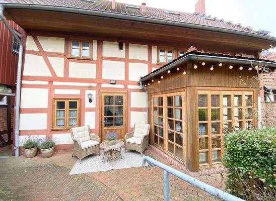 Blick auf den Wintergarten der Wohnung im EG