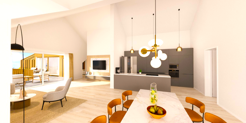 Innenvisualisierung Penthouse - Essen u. Kochen 