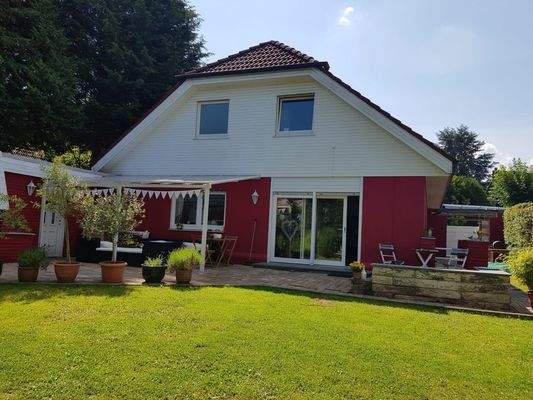 Hintere Ansicht des Hauses