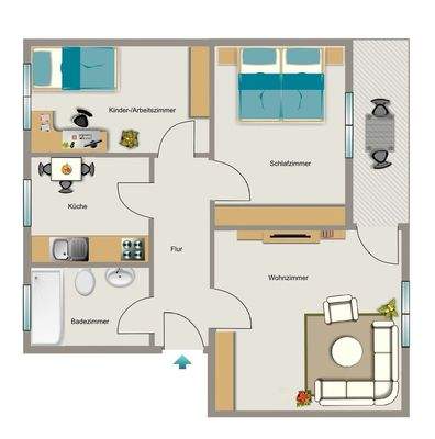 Grundriss beispielhaft