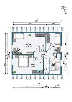 Grundriss Obergeschoss