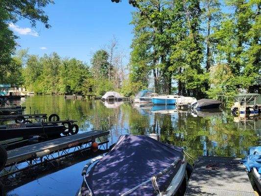 Freie Bootsstege am Trebelsee