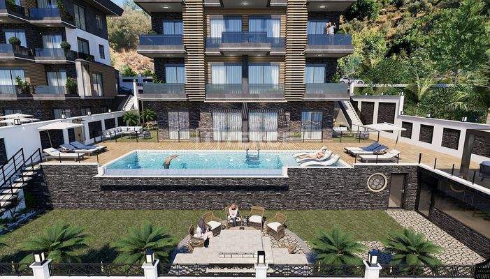 Apartments with Panoramic Sea View in Alanya Cikcilli