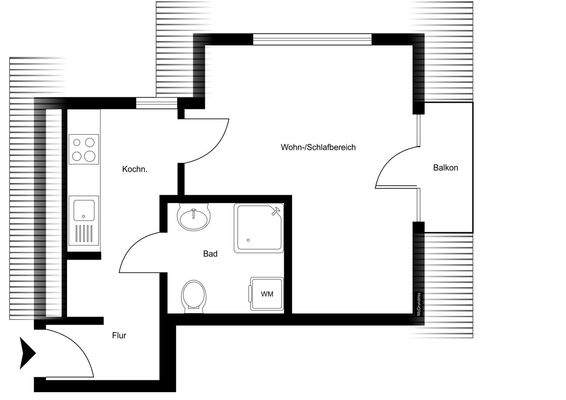 Grundriss (nicht maßstabgetreu)