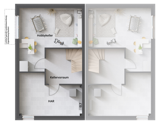 Grundriss Hobbykeller optional