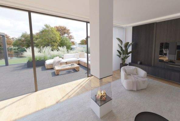 Visualisierungsbeispiel 360 Grad Kamin