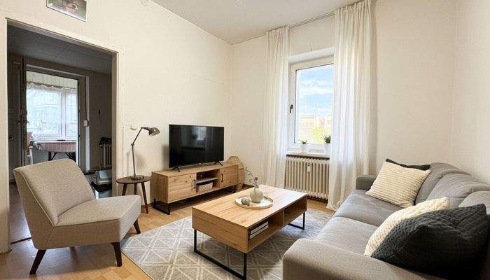 Wohnzimmer Erdgeschoss virtuell bearbeitet