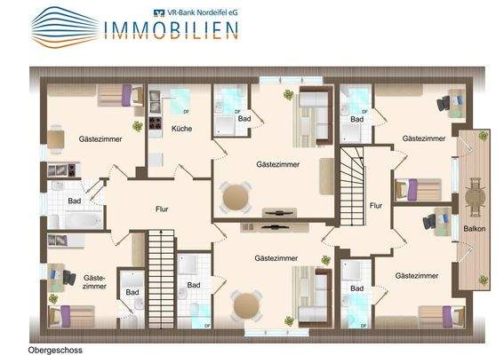Grundrissskizze Obergeschoss