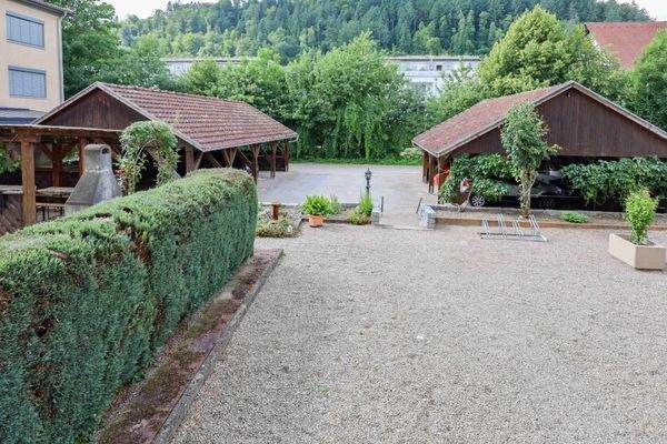Blick Garten/Carports