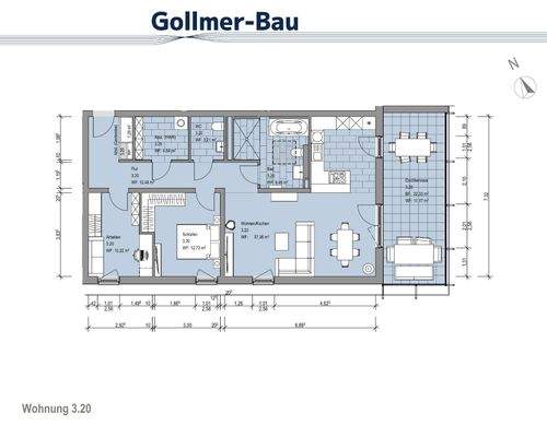 Grundriss Wohnung 3.20