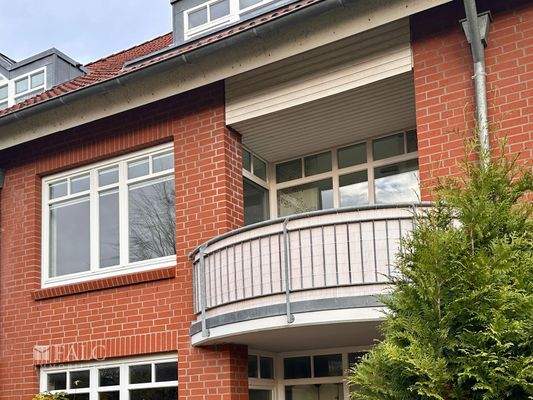 Blick vom Garten auf die Wohnung