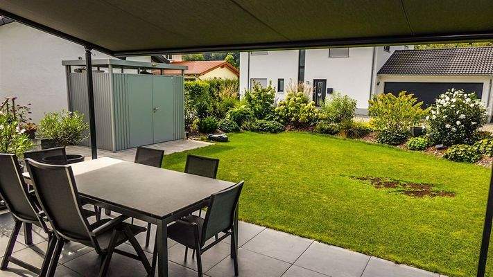 Terrassenansicht von Wohnzimmer