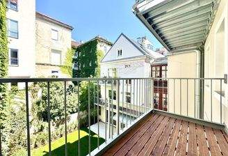 Balkon mit Grünblick