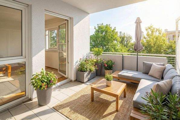 überdachte West-Loggia