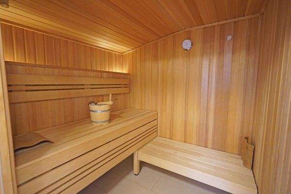 Blick in eine von drei Saunen