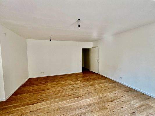 Das Wohnzimmer von der Terrassenseite