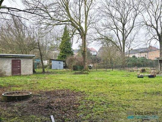 Blick aufs Grundstück