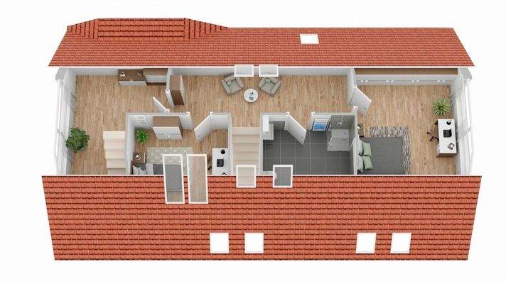 Grundriss Dachgeschoss (nicht maßstabsgetreu)