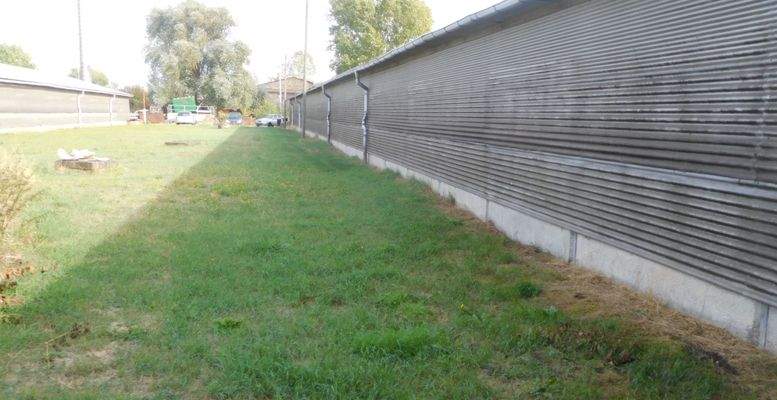 Seitliche Ansicht Halle