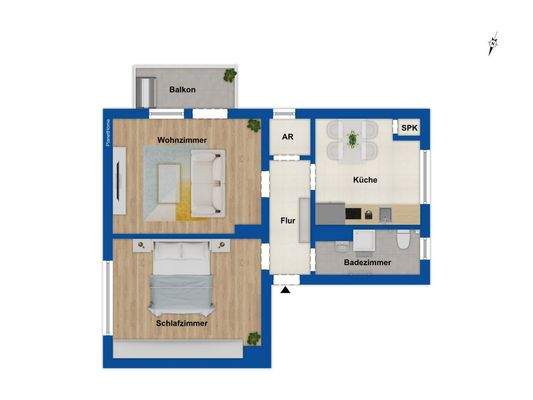 Grundriss Erdgeschosswohnung