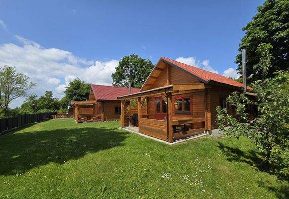 Terrassen der Blockhütten