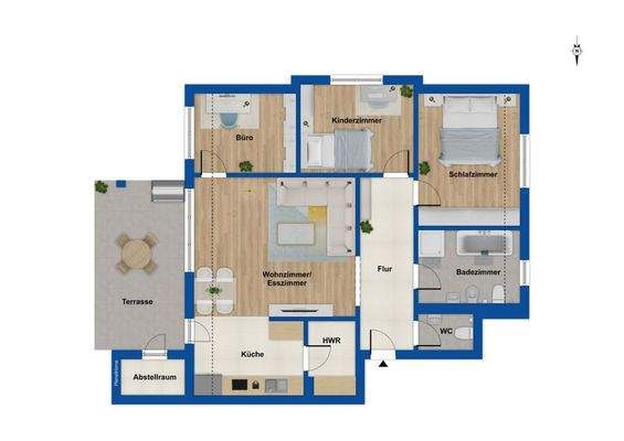 Grundriss Erdgeschosswohnung