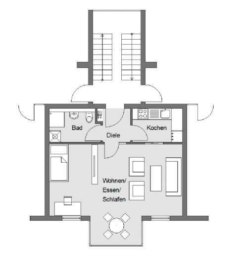 wunderschöne 1-Raum-Wohnung Innenstadtlage Gotha