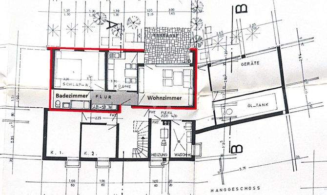 Grundriss KG - Wohneinheit 2