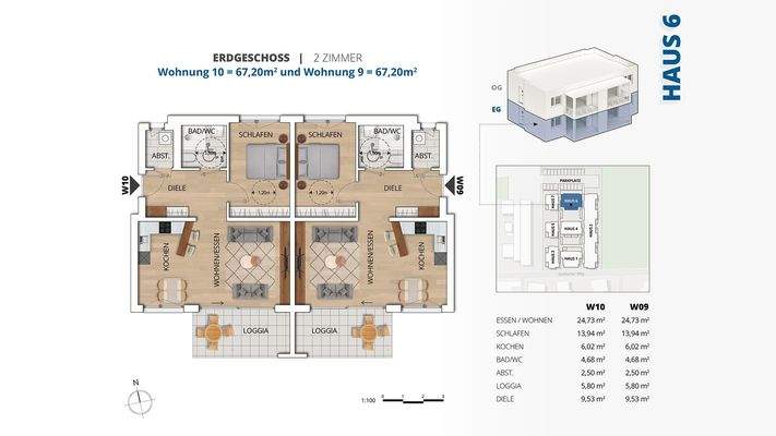 Grundriss Wohnung 10+09_website